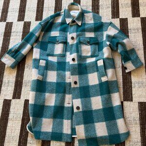 Isabel Marant Gabrion Plaid Coat